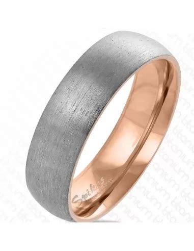 Bague alliance anneau fiançailles pour homme en titane brossée grise et