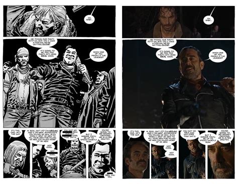 The Walking Dead Negan Intro Scene Compared To The Comics