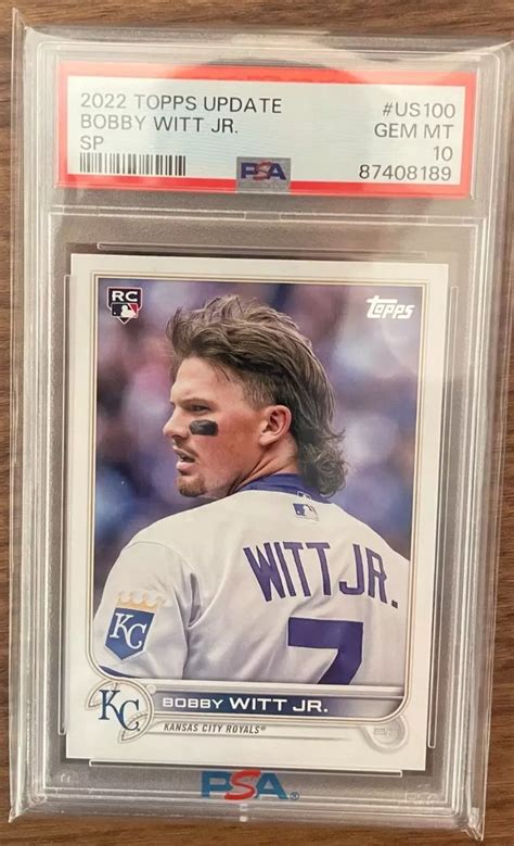 Bobby Witt Jr 2022 Topps Update US100 SP Variation Back Of Jersey