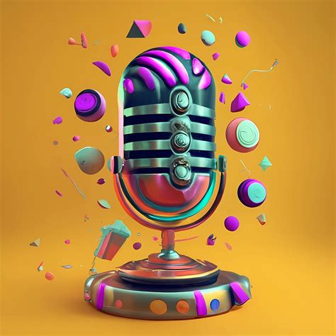 Download Podcast Colorful Mic Royalty Free Stock Illustration Image