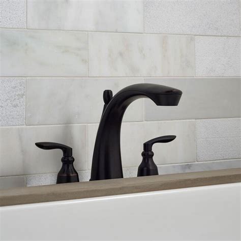 Pfister Avalon Tuscan Bronze 2 Handle Deck Mount Roman High Arc Bathtub Faucet At