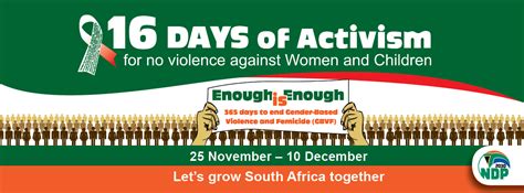 16 Days Of Activism 2019 South African Government