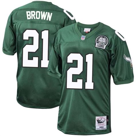 Sydney Brown No 21 Philadelphia Eagles Mitchell & Ness Kelly Green 1992 ...