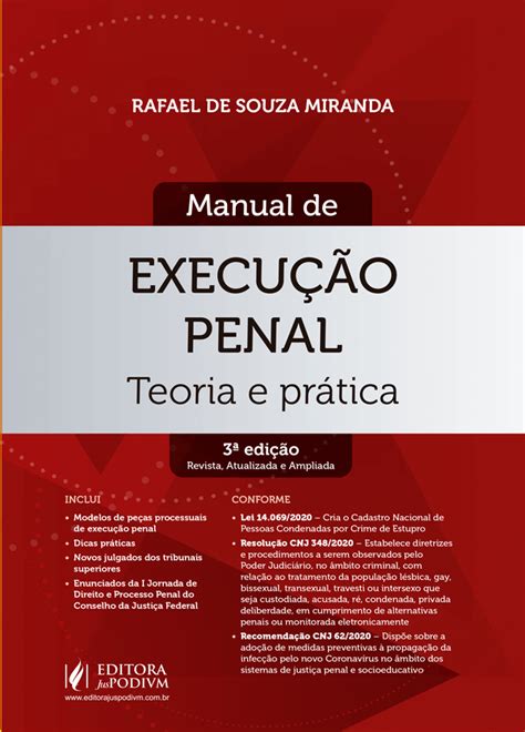 Manual De Execu O Penal Teoria E Pr Tica By Rafael De Souza Miranda