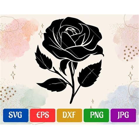 Rose SVG | Black and White Vector Cut file for Cricut | svg - Inspire Uplift