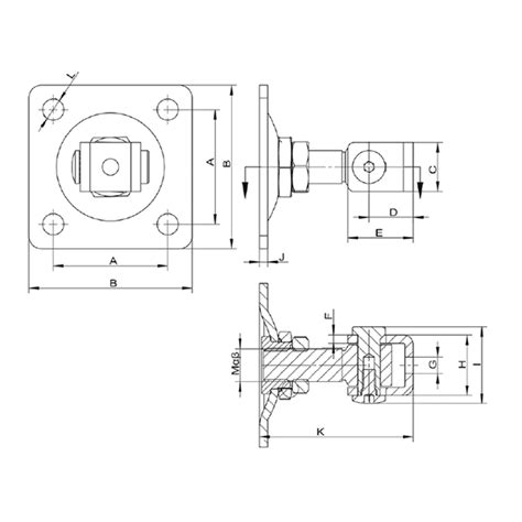 Robustes Stahl Torband Mit Mauerplatte M16