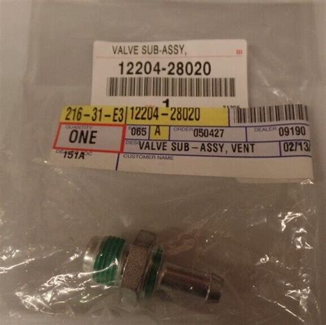 OEM Toyota SCION PCV Valve 12204 28020 EBay