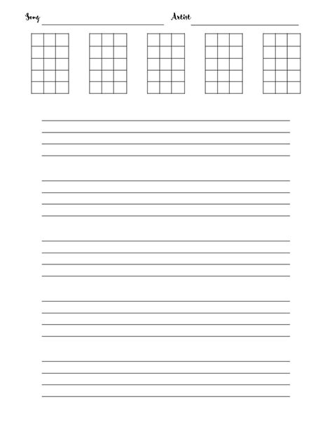 Bass Guitar Tab Sheets Kdp Interior 170 Pages Of Blank Bass Guitar Tab Sheets Blank Chord Charts