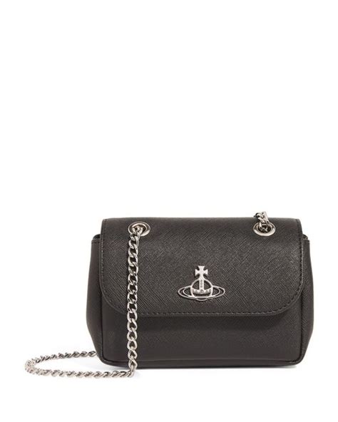 Vivienne Westwood Mini Vegan Leather Cross Body Bag In Black Lyst