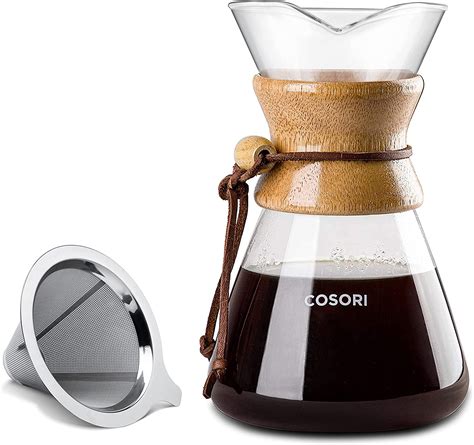 Cosori Pour Over Coffee Maker Cup Glass Coffee Pot Coffee Brewer