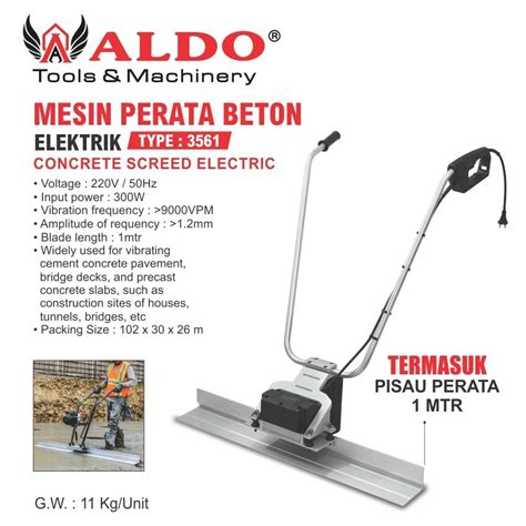 Jual Mesin Perata Beton Elektrik Blade Meter Perata Cor