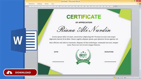 Mudah Banget Cara Membuat Desain Sertifikat Keren Dengan Ms Word