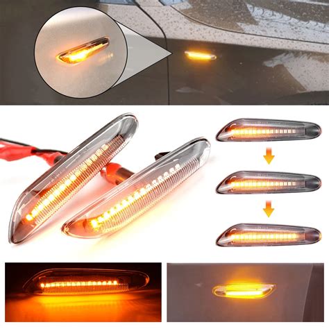 Pcs Dynamic Flowing Led Turn Signal Side Marker Light Blinker