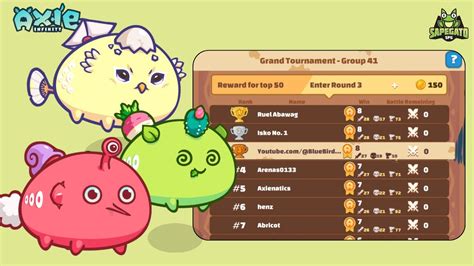 Wins In Grand Tournament Day Lunacian Code Bluebird Axie