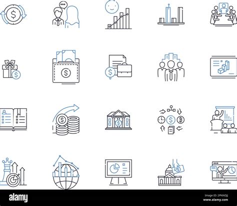 Financial Modeling And Simulation Line Icons Collection Forecasting Analysis Simulation