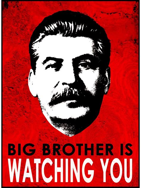 Stalin Big Brother Is Watching You Sticker By Conquart Redbubble