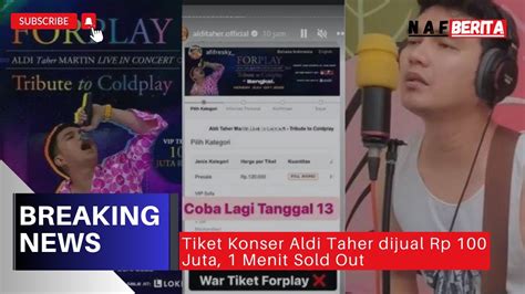 Tiket Konser Aldi Taher Dijual Rp Juta Eks Dewi Perssik Menit