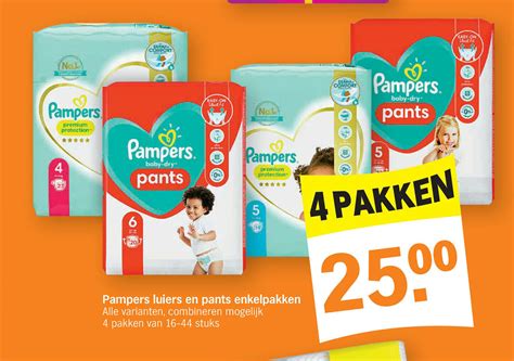 Pampers Luiers En Pants Enkelpakken 4 Pakken Van 16 44 Stuks Aanbieding