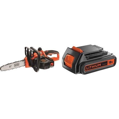 Buy BLACK DECKER 18V Cordless 25 Cm Chainsaw With 2 0Ah Lithium Ion