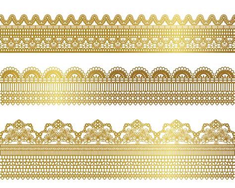 Gold Lace Fashion Accessory Bridal Decor Textured Pattern