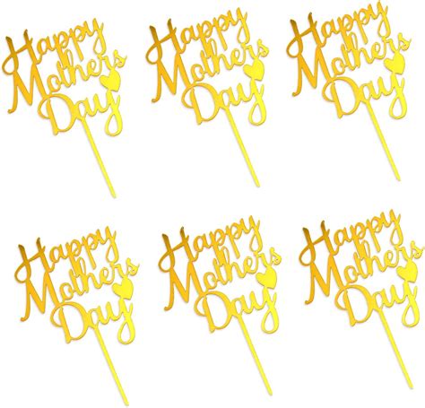 Amazon Utavu 10pcs Happy Mothers Day Cake Toppers Cake Picks