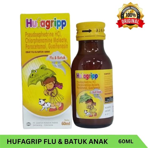 Jual Hufagrip Kuning Obat Flu Dan Batuk Anak 60 ML Shopee Indonesia