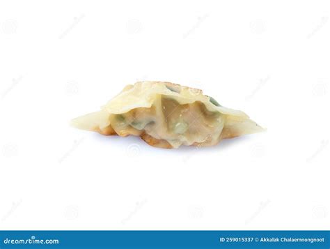 Fried Dumplings Or Gyoza Isolated On White Background Stock Image