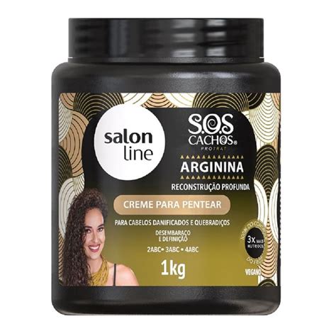 Creme Para Pentear Salon Line S O S Cachos Kg Arginina L Via