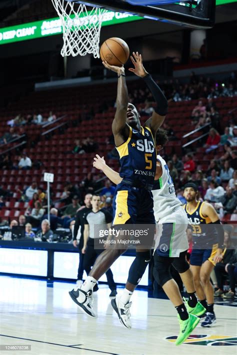 Isaiah Miller Of The Salt Lake City Stars Goes Up For The Shot Over