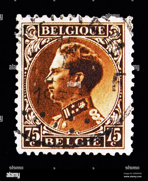 Moscow Russia May A Stamp Printed In Belgium Shows King