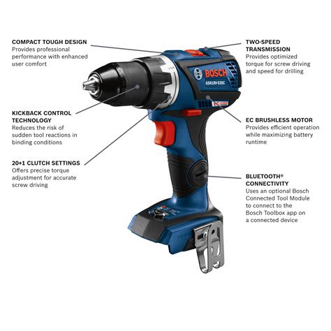 Bosch 18 Volt 1 2 In Brushless Cordless Drill Tool Only In The Drills