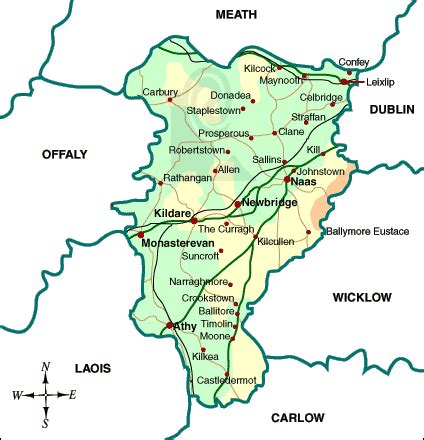 Map Of County Kildare Ireland - Nat Laurie