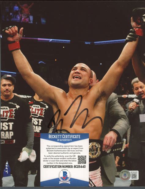 B J Penn Signed Ufc 8x10 Photo Beckett Coa Pristine Auction