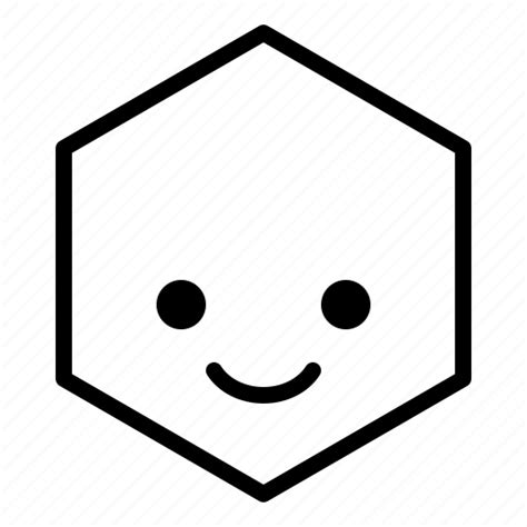 Emoticon Expression Face Happy Hexagon Smile Triangle Icon