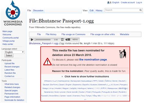 Audio File Deletion Nomination Bhutanese Passport Know Your Meme