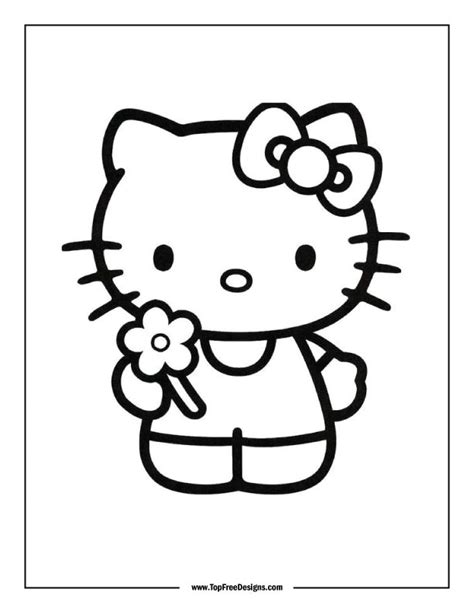 Hello Kitty Coloring Pages - TopFreeDesigns