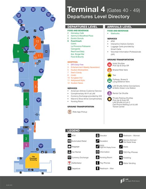 Los Angeles Airport Map (LAX) - Printable Terminal Maps, Shops, Food