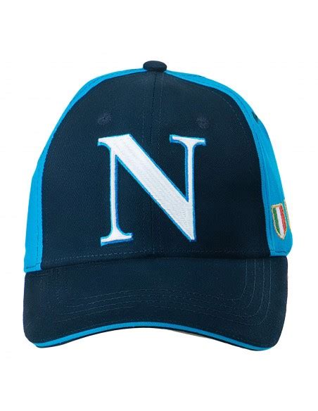 Cappello Baseball Scudetto SSC Napoli Bicolore Blu E Azzurro