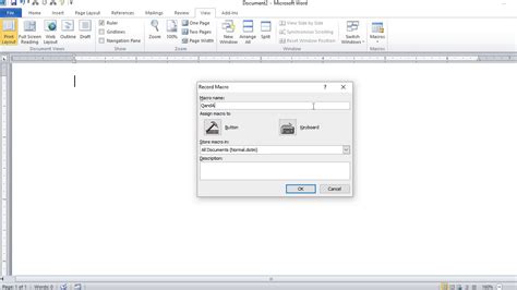 How To Record A Macro In Microsoft Word Youtube