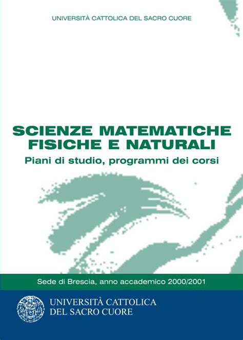 PDF SCIENZE MATEMATICHE FISICHE E NATURALI Campus Di Gli Studenti