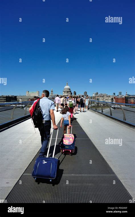 Millenium Bridge London England UK Stock Photo Alamy