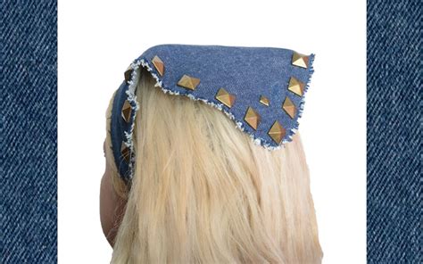 31 Days Of Diy Denim Day 30 Denim Bandana In Nylon August 2016