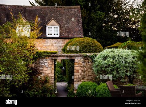 Garden Wall At Cotswold House Hotel In Chipping Campden Cotswolds