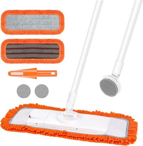 Platte Mop Voor Vloerreiniging 2 In 1 Vloerwisser 127 Cm Met 2