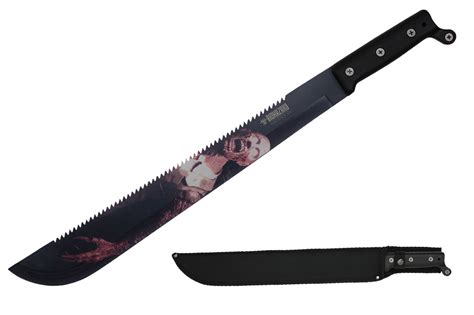 Biohazard Zombie Survival Gear 22 Stainless Steel Blade Machete W Sheath