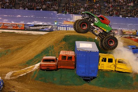 Ninja Turtle Monster Trucks Shoots Over The Obstacle Cours Flickr