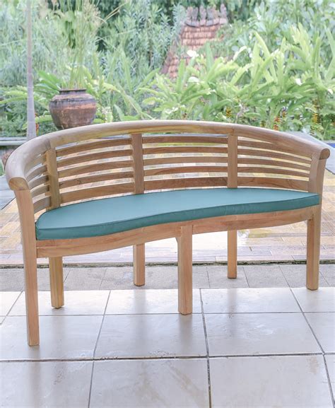 Banana Standard Teak Garden Bench Horizontal Slats M Emporium