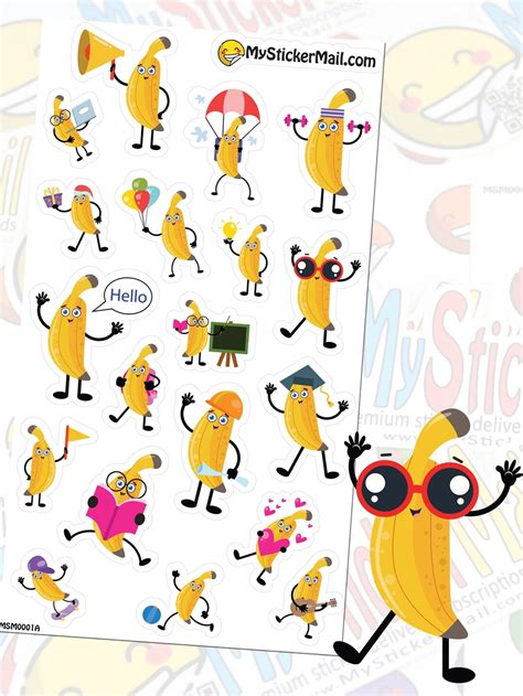 Banana Stickers Banana People Stickers Silly Sticker - Etsy