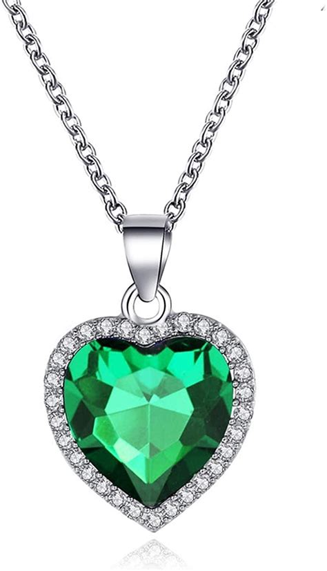 Titanic Heart Of The Ocean Necklace Titanic Necklace Emerald Pendant