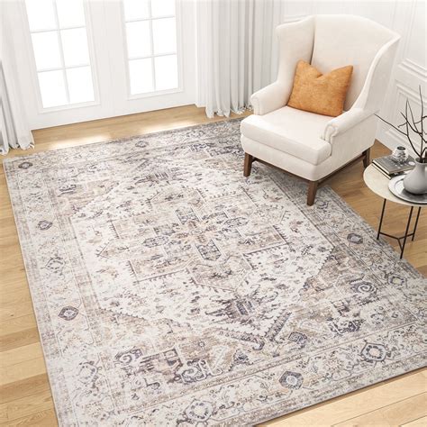 Sixhome X Area Rugs For Living Room Washable Rug Vintage Medallion